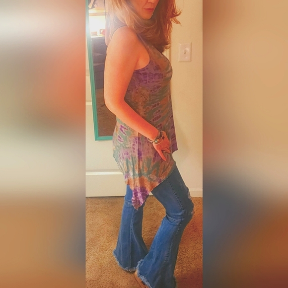 Boho Style Fashion Fuse ty-dye Tank top-S - Picture 5 of 14